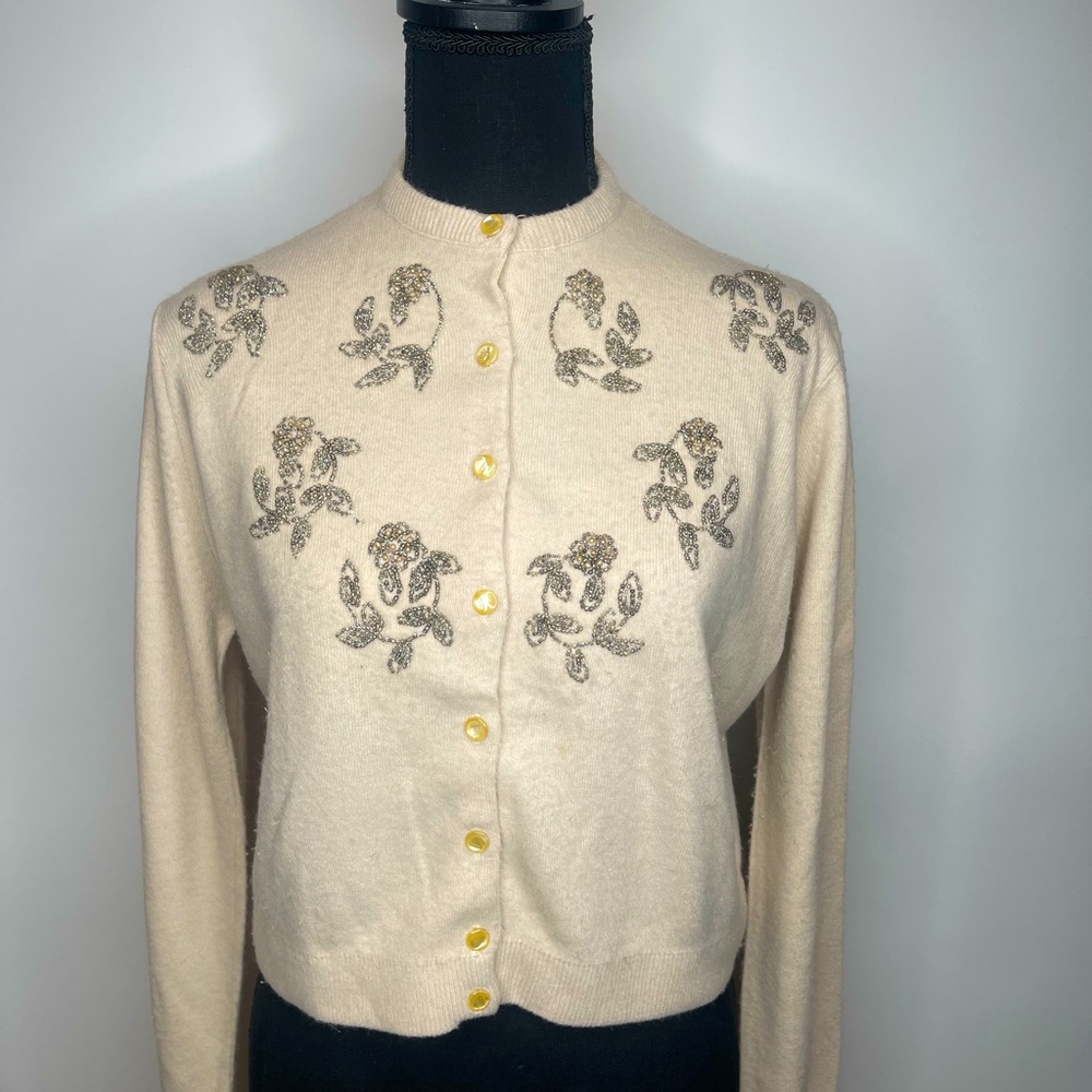 Beautiful Women’s Hand Beaded Vintage Cardigan by Sira New York.